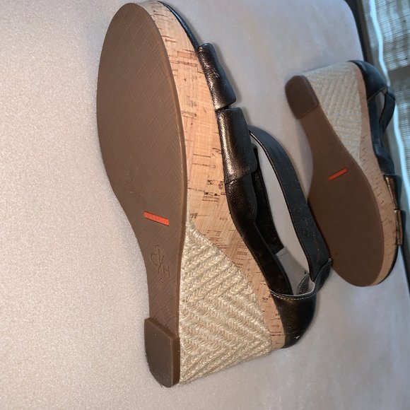 Cole Haan Bronze Nike Air Delfina Leather Wedges